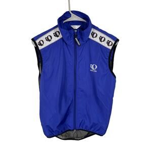 Pearl Izumi blue lightweight mesh back full zip nylon cycling vest M vintage